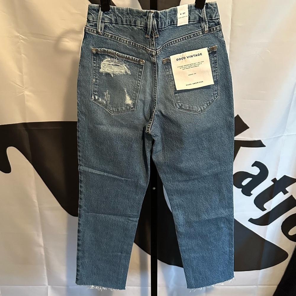 Good American Good Vintage With Frayed Hem Indigo Size 4 - Picture 8 of 14